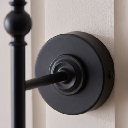 Sylvie Matt Black & White Cotton Wall Light