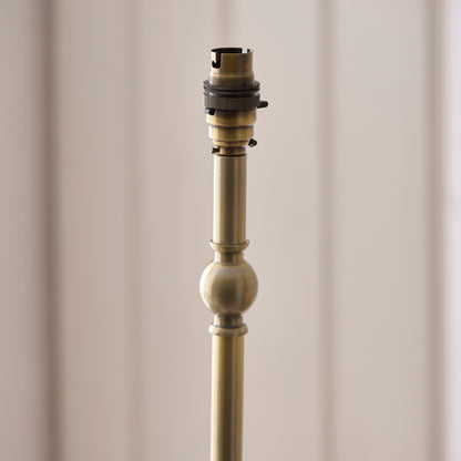 Sylvie Antique Brass & White Cotton Table Lamp