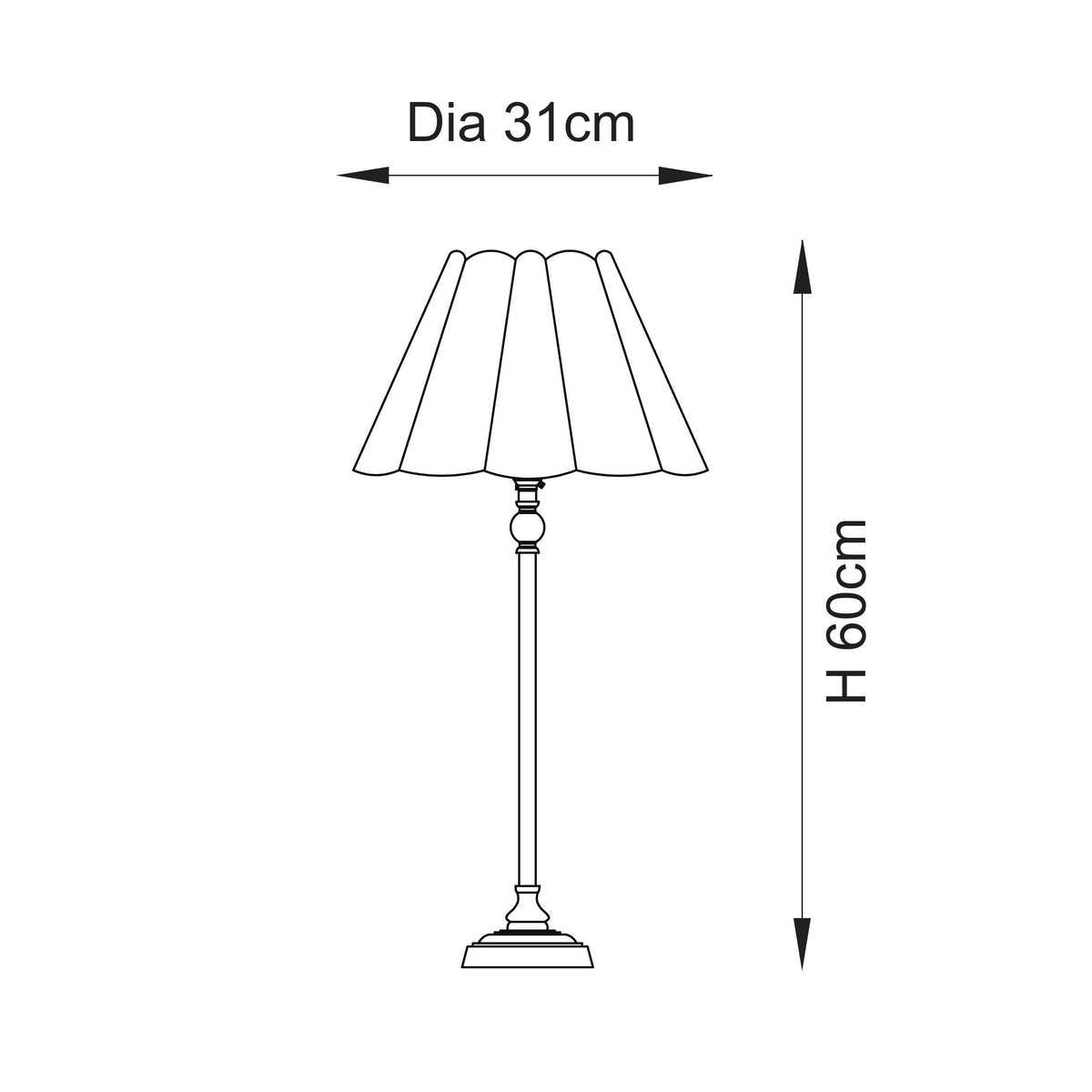 Sylvie Antique Brass & White Cotton Table Lamp