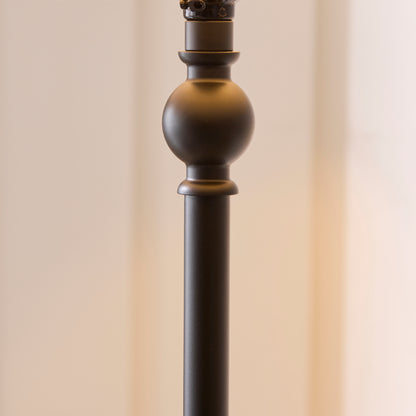 Sylvie Matt Black & White Cotton Floor Lamp