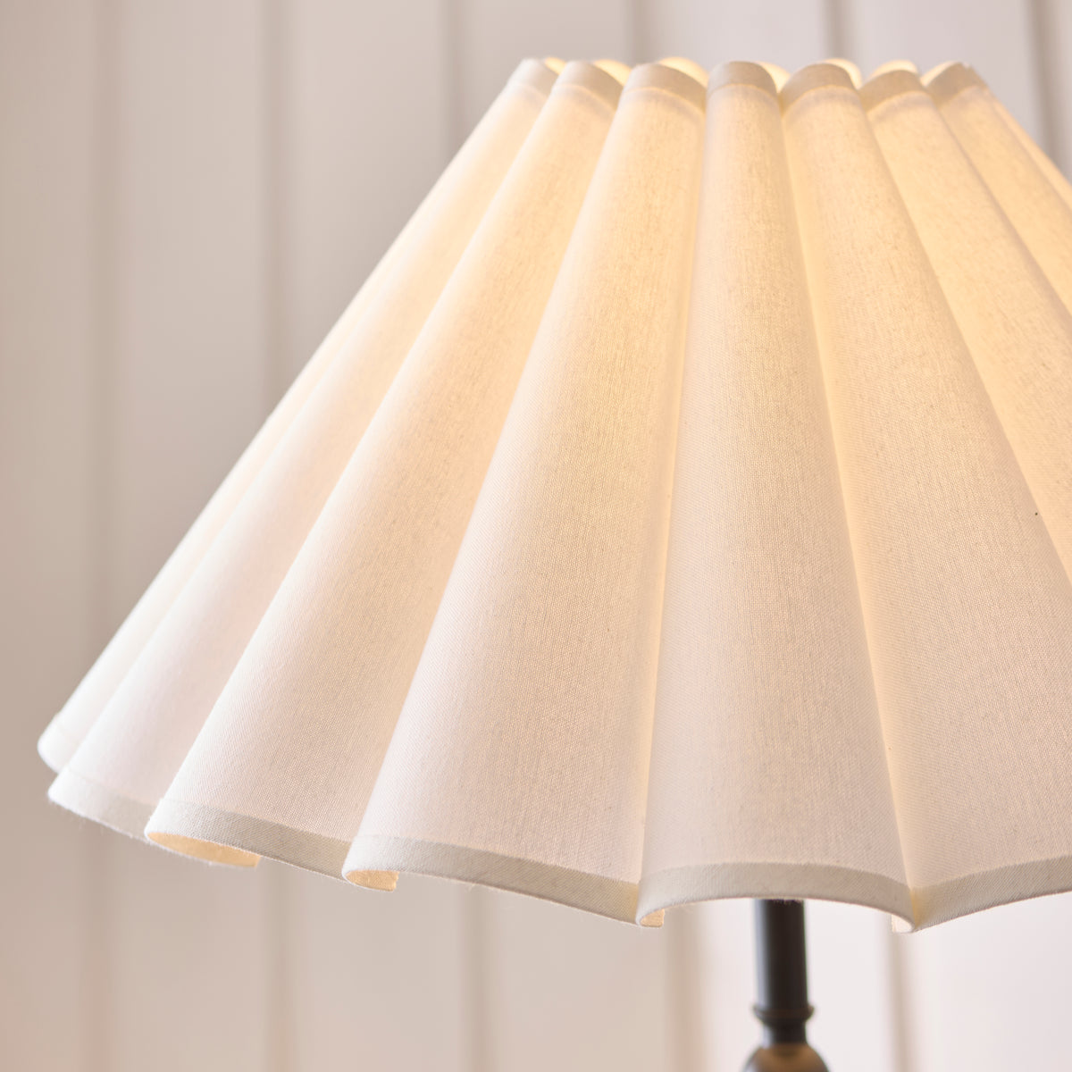 Sylvie Matt Black & White Cotton Floor Lamp