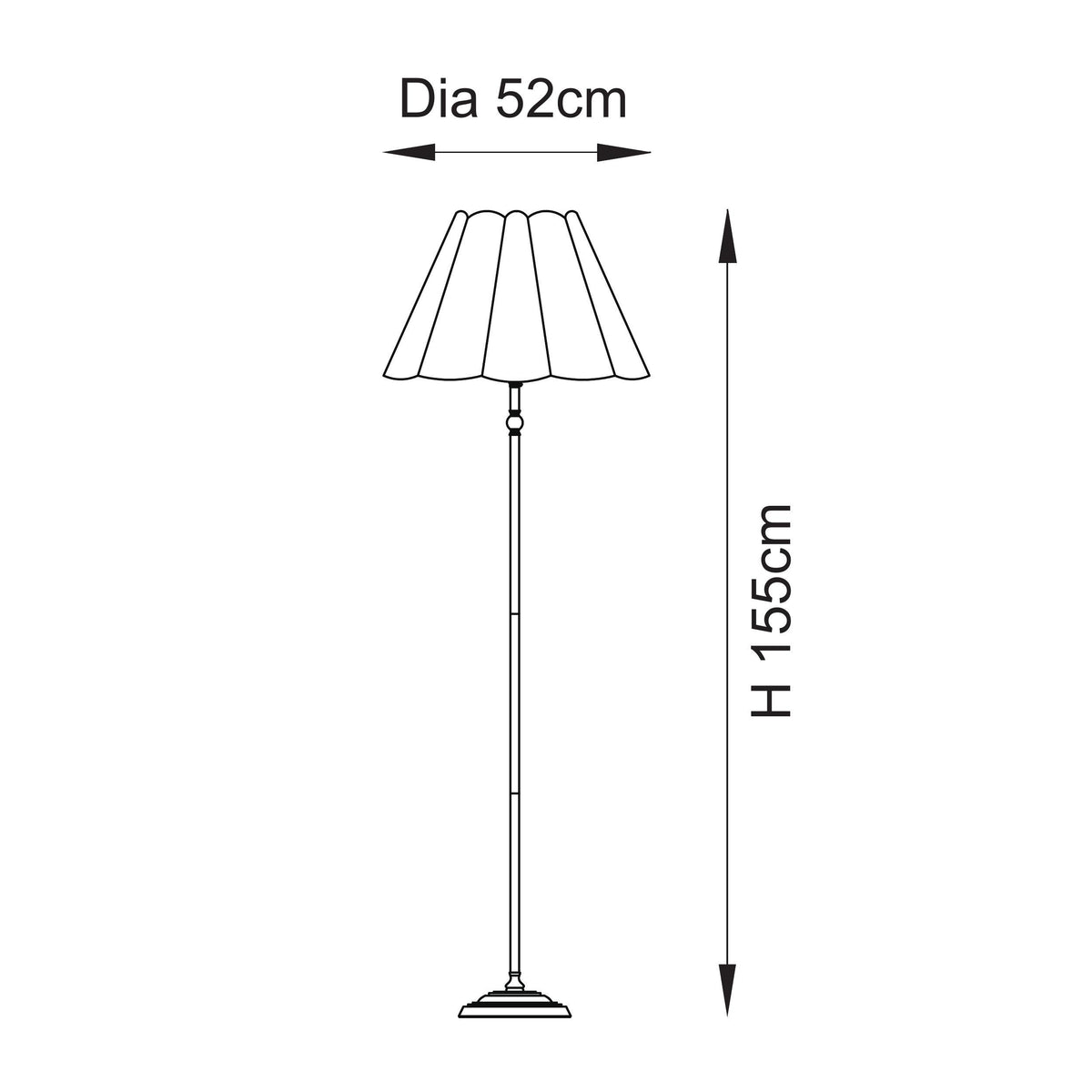 Sylvie Matt Black & White Cotton Floor Lamp