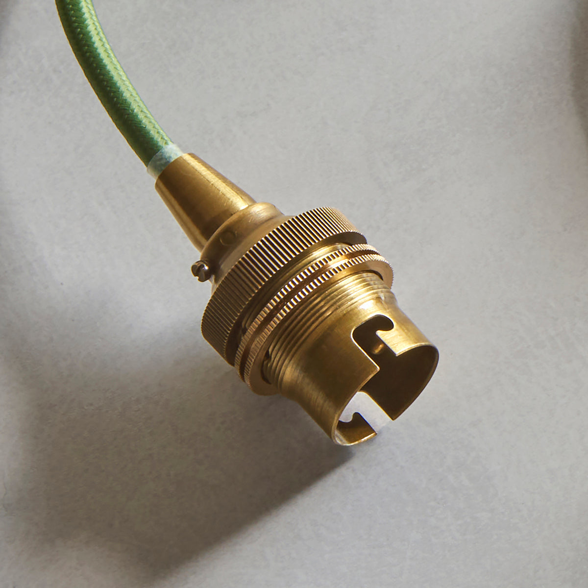 Eltham Aged Brass Pendant with Green Leaf Shade