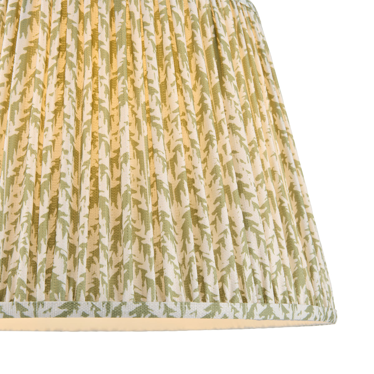 Eltham Aged Brass Pendant with Green Leaf Shade