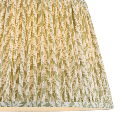 Eltham Aged Brass Pendant with Green Leaf Shade