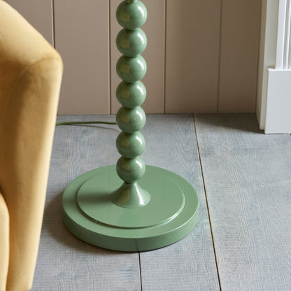 Higgledy Green Stacked Floor Lamp with Green Leaf Shade