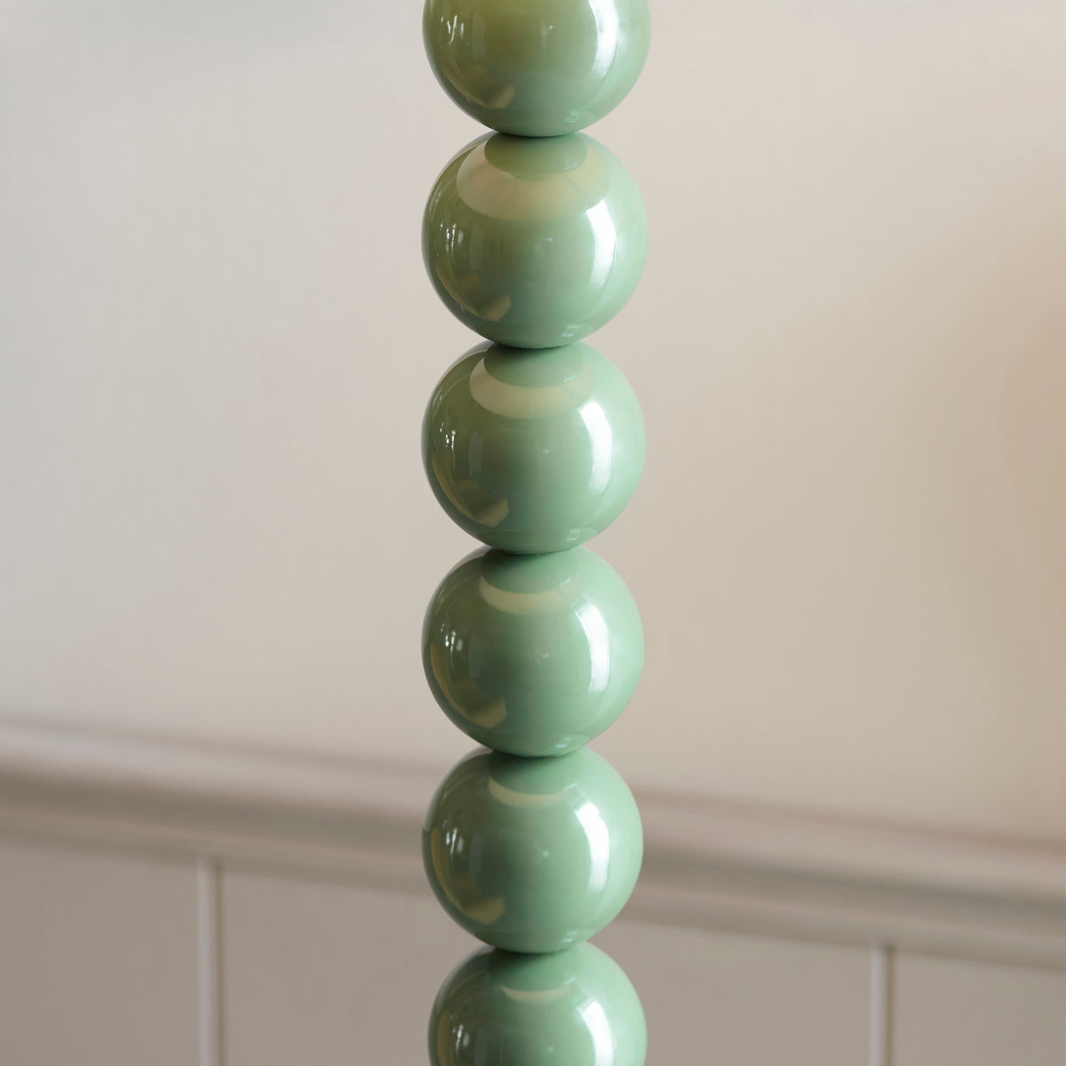 Higgledy Green Stacked Floor Lamp with Green Leaf Shade