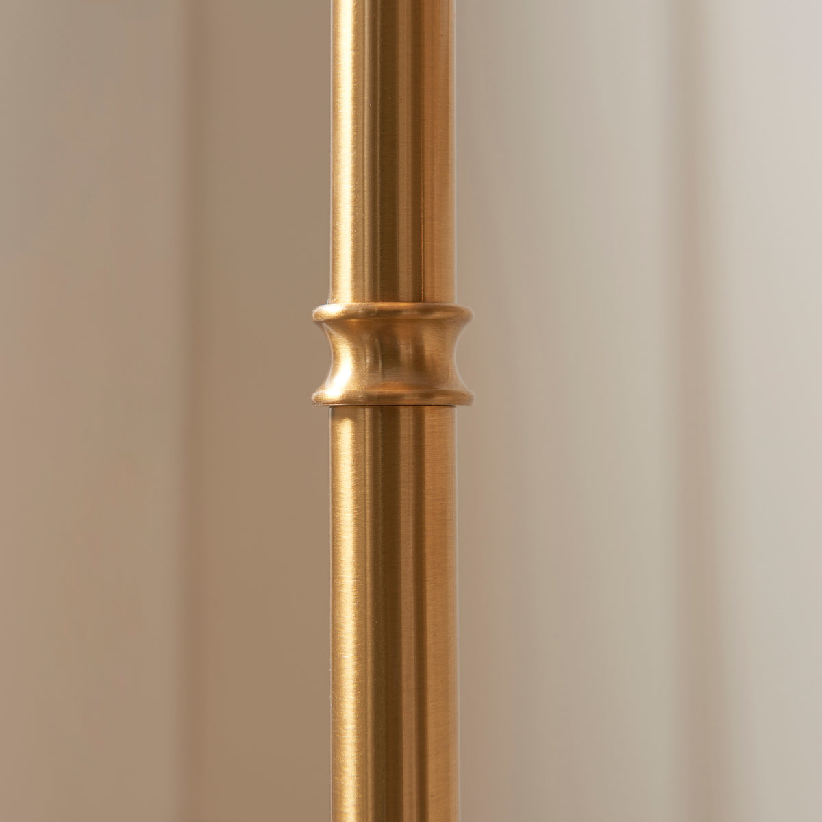 Burley Aged Brass Rechargeable Floor Lamp with Green Leaf Shade