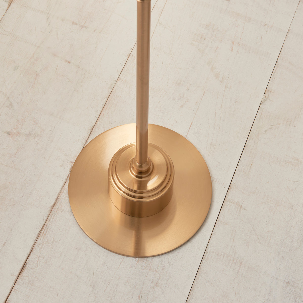 Burley Aged Brass Rechargeable Floor Lamp with Green Leaf Shade
