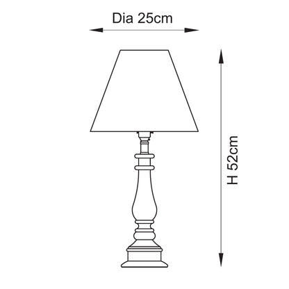 Myrtle Almond White Table Lamp with Green Leaf Shade
