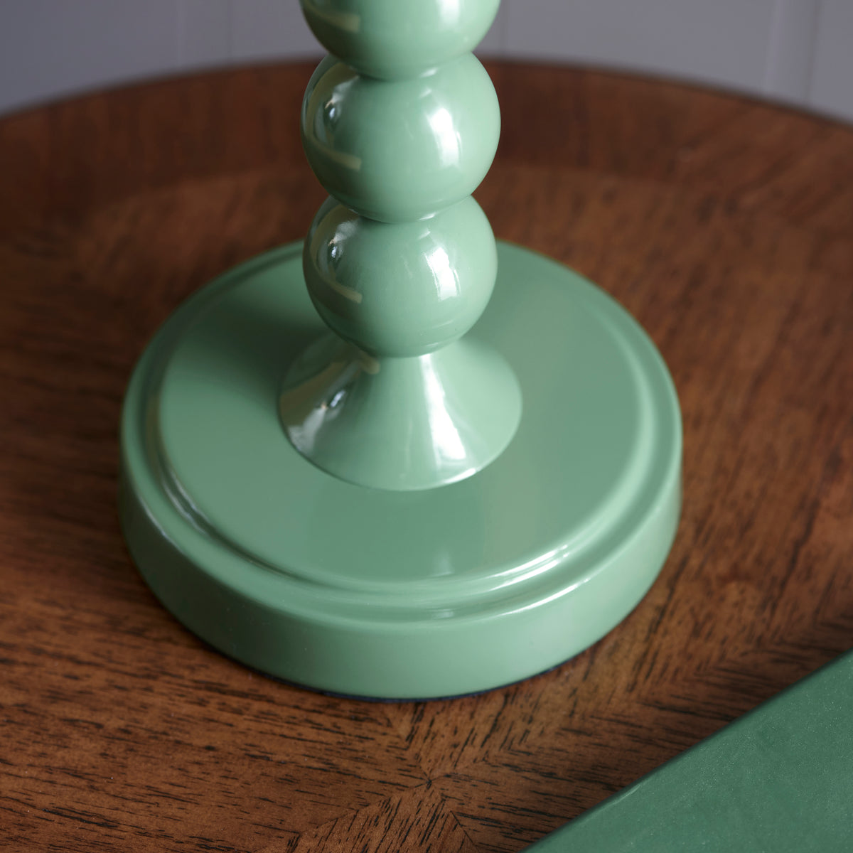 Higgledy Green Stacked Table Lamp with Green Leaf Shade