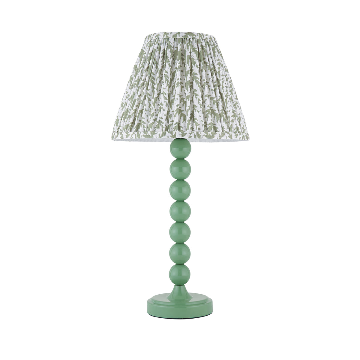 Higgledy Green Stacked Table Lamp with Green Leaf Shade