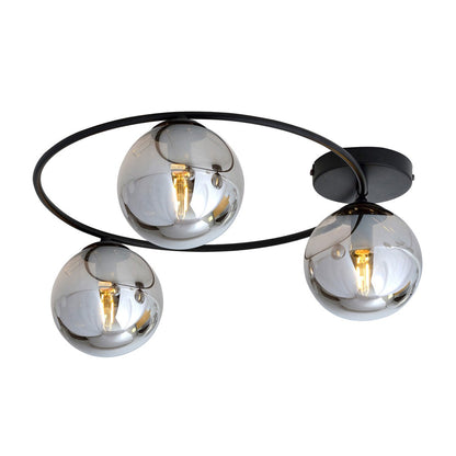 Sopra 3 Light Semi Flush Black & Graphite