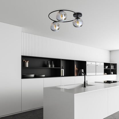 Sopra 3 Light Semi Flush Black & Graphite