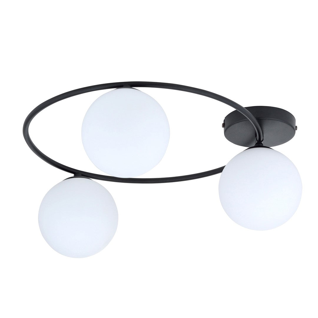 Sopra 3 Light Semi Flush Black & White