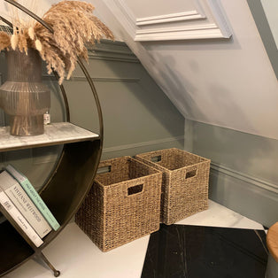 Wovenhill Set of 2 Square Seagrass Storage Baskets