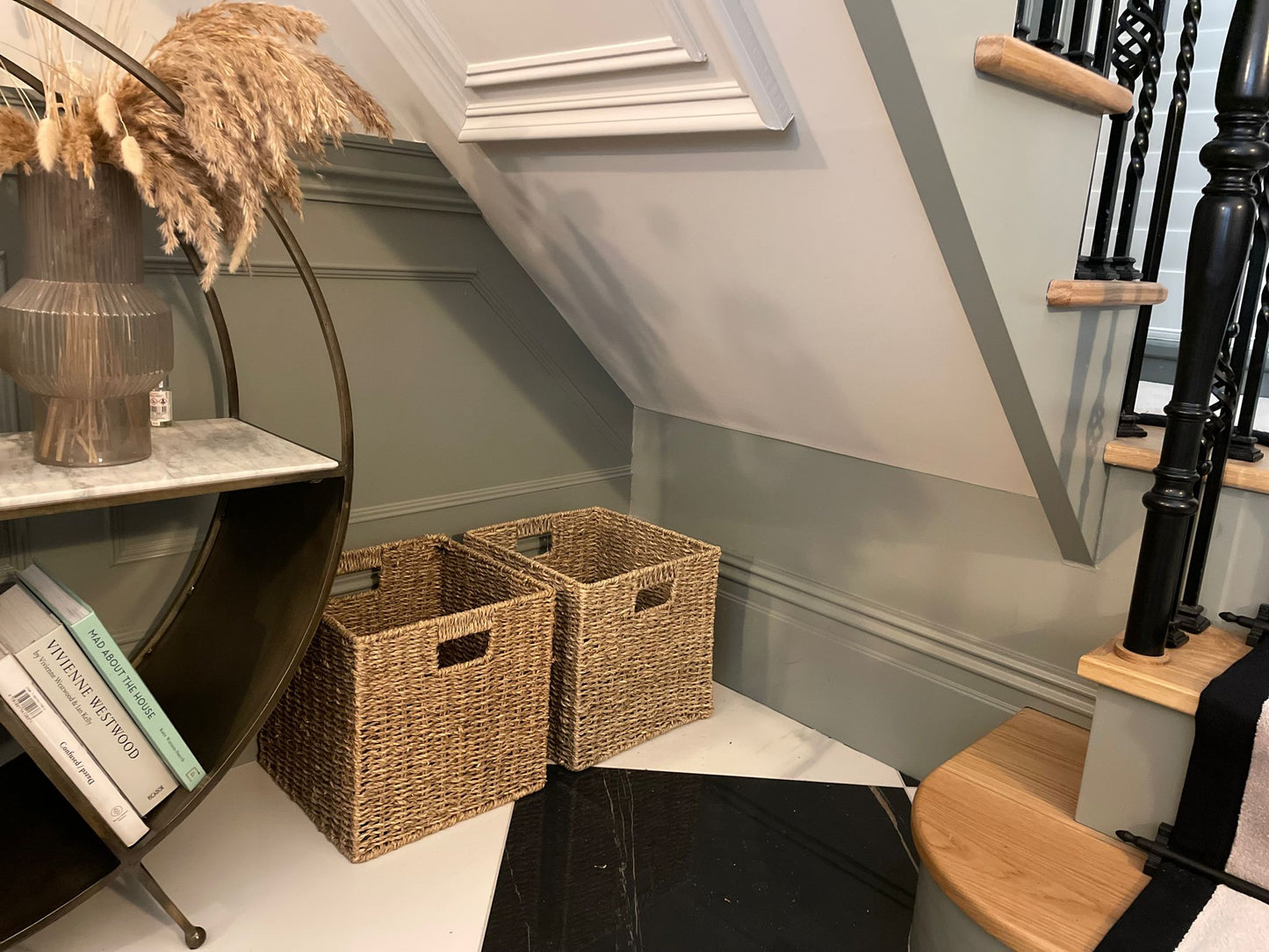 Wovenhill Set of 2 Square Seagrass Storage Baskets