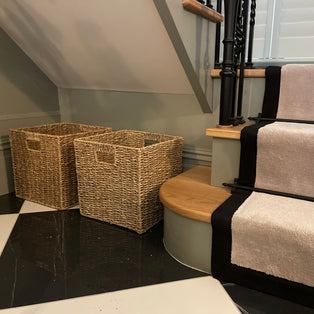 Wovenhill Set of 2 Square Seagrass Storage Baskets