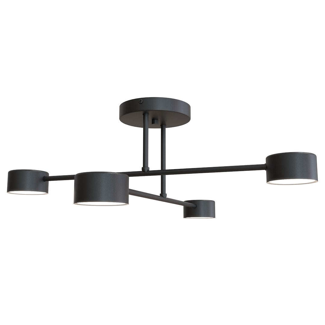 Halo 4 Light Semi Flush Black