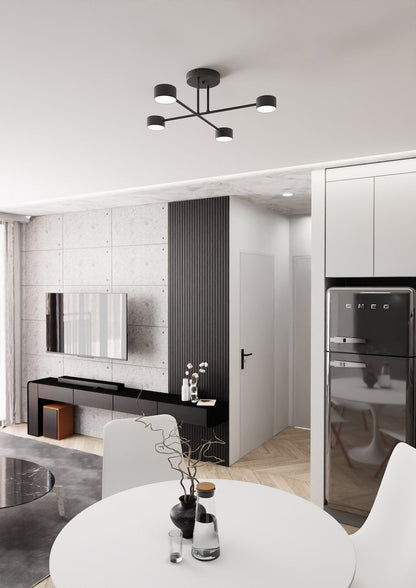Halo 4 Light Semi Flush Black
