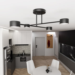 Halo 4 Light Semi Flush Black