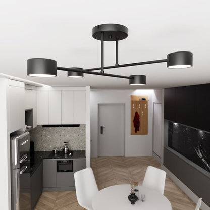 Halo 4 Light Semi Flush Black