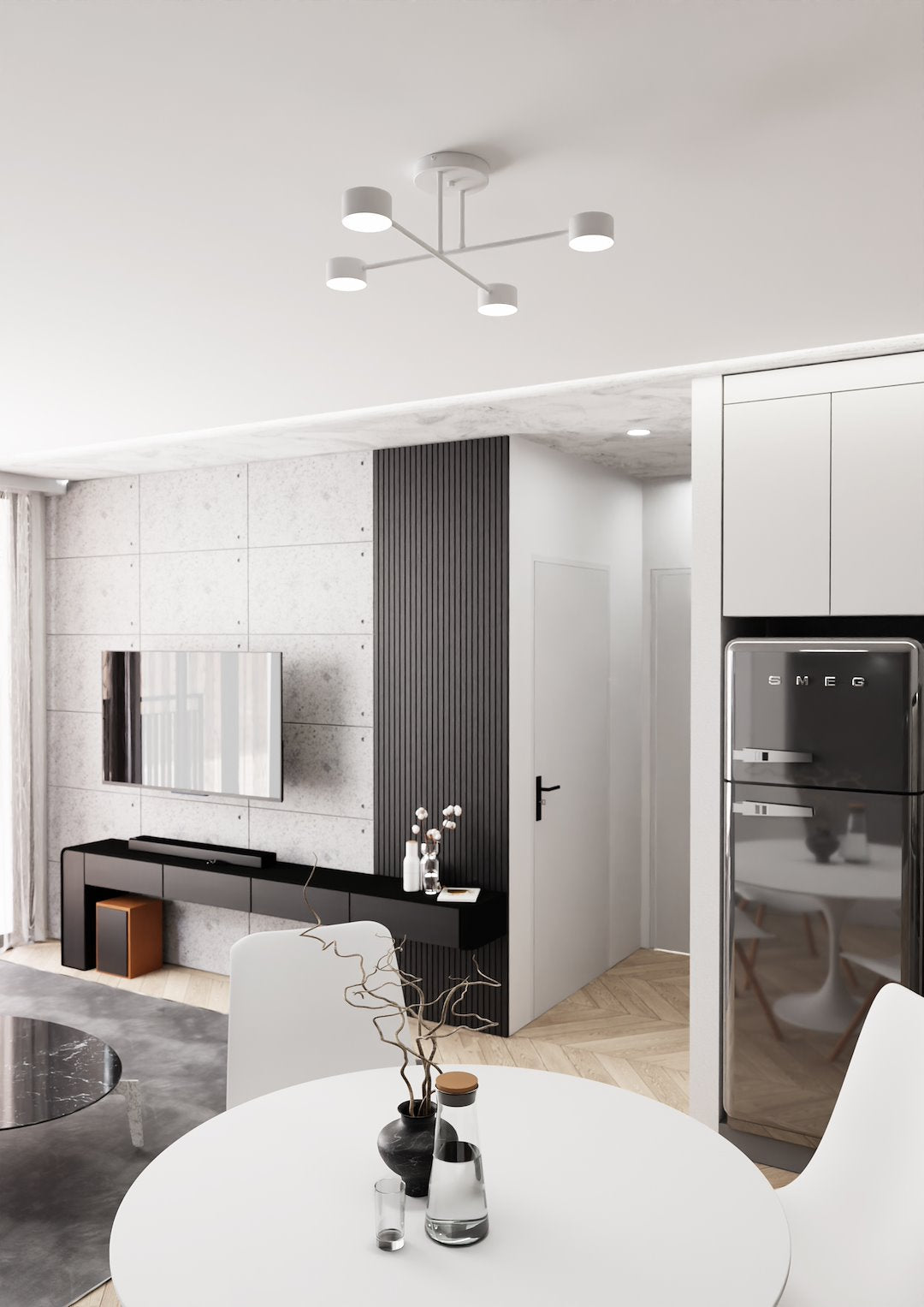 Halo 4 Light Semi Flush White