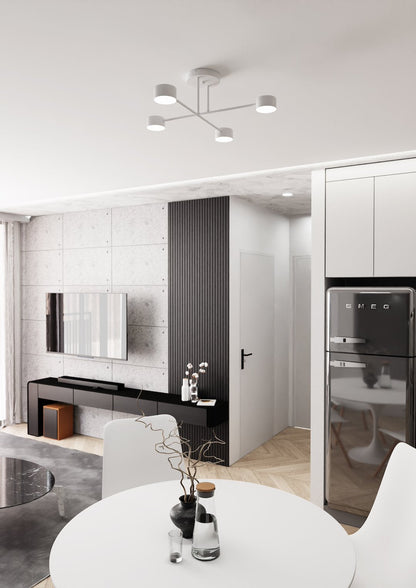 Halo 4 Light Semi Flush White
