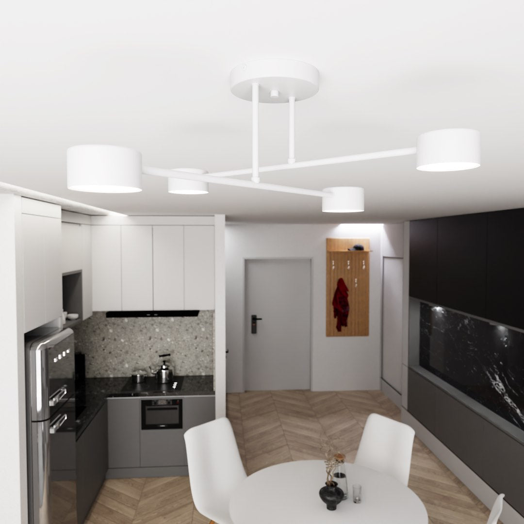 Halo 4 Light Semi Flush White