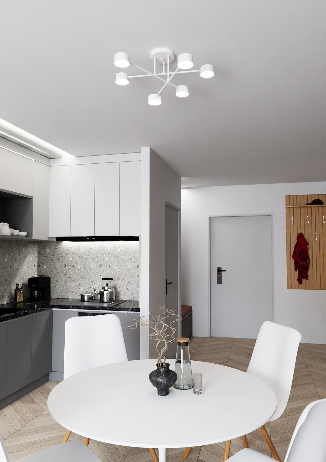 Halo 6 Light Semi Flush White