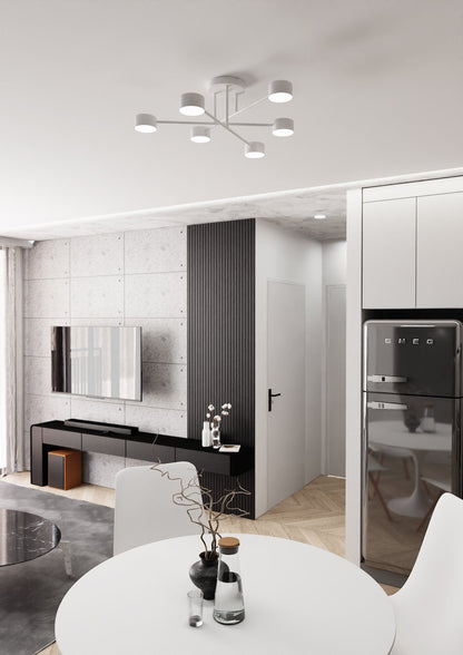Halo 6 Light Semi Flush White