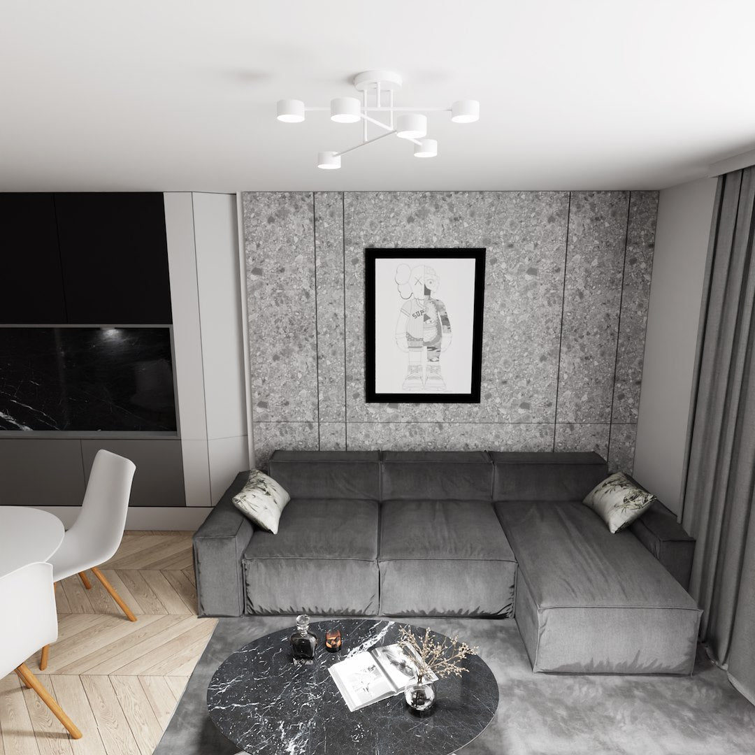 Halo 6 Light Semi Flush White