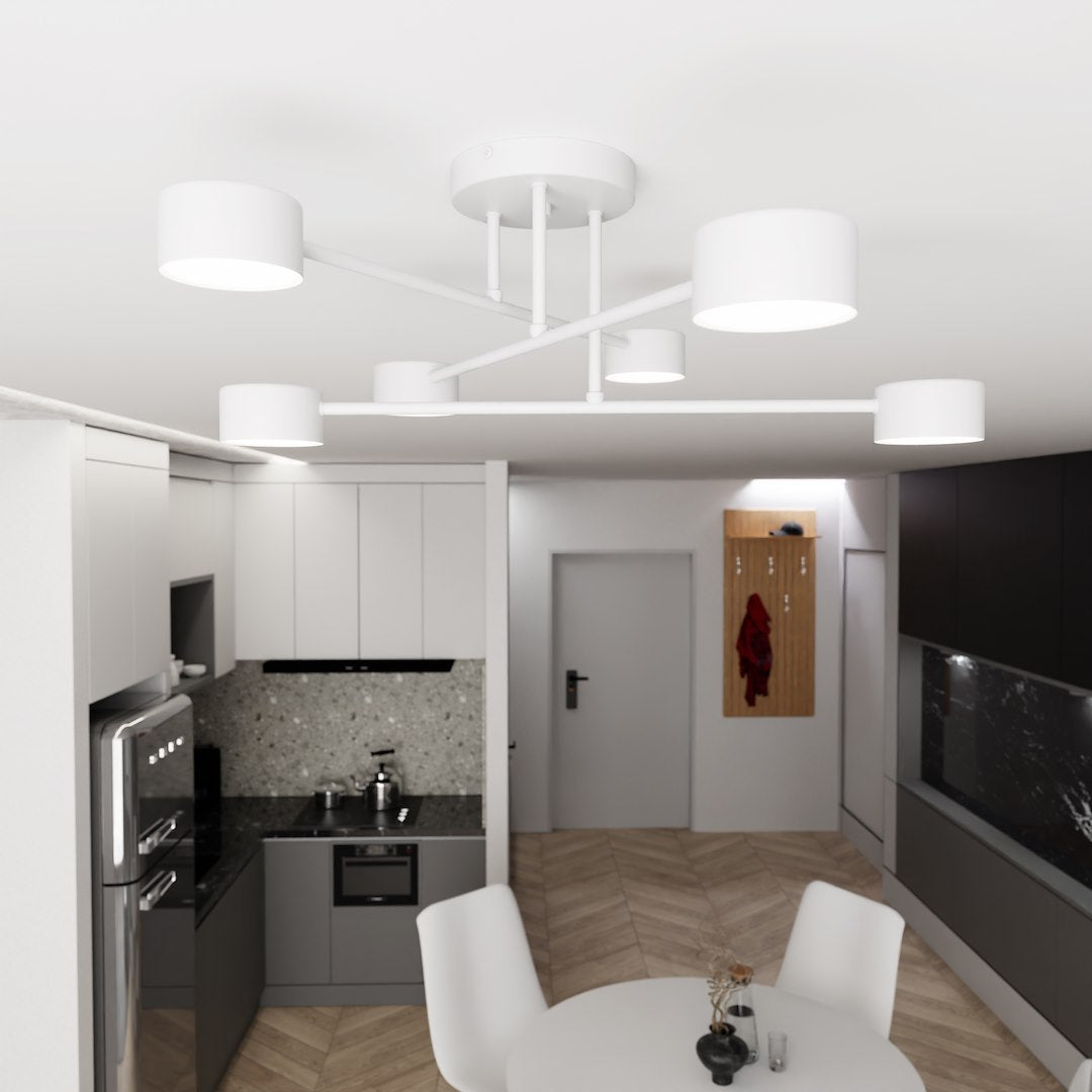 Halo 6 Light Semi Flush White