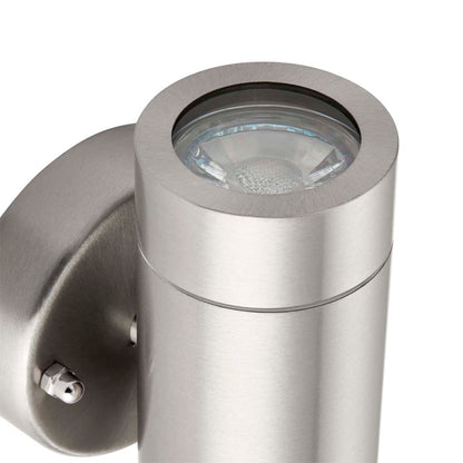 Palin Outdoor 2 Light Wall Light Brushed Steel