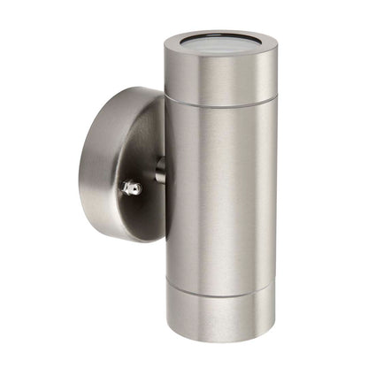 Palin Outdoor 2 Light Wall Light Brushed Steel