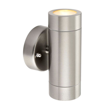 Palin Outdoor 2 Light Wall Light Brushed Steel