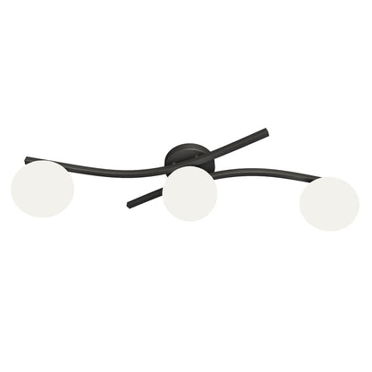 Opus 3 Light Semi Flush Black & White