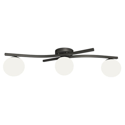 Opus 3 Light Semi Flush Black & White