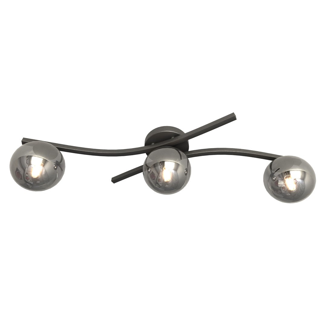 Opus 3 Light Semi Flush Black & Graphite