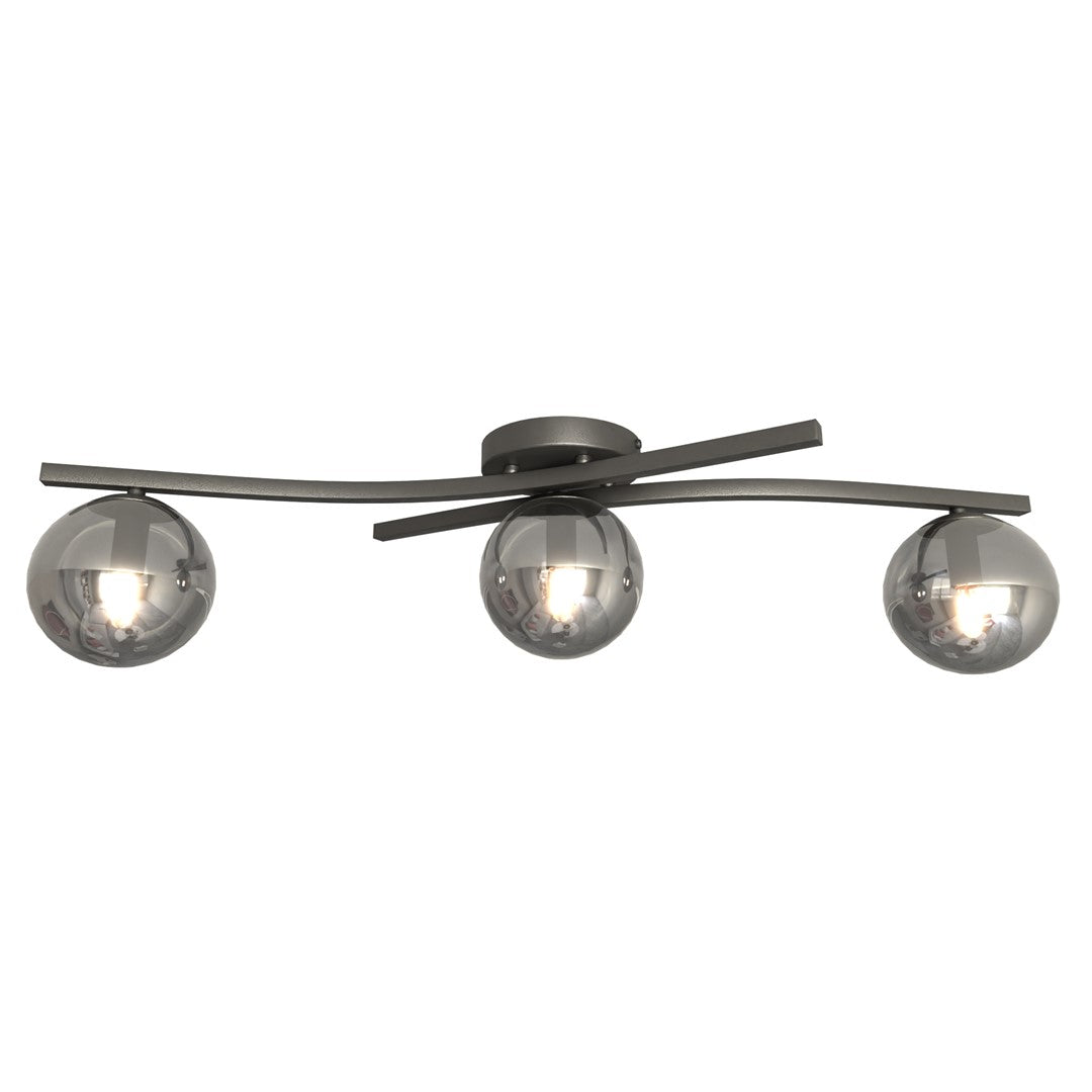 Opus 3 Light Semi Flush Black & Graphite