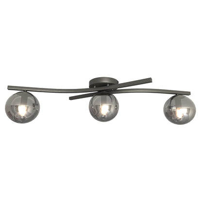 Opus 3 Light Semi Flush Black & Graphite