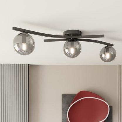 Opus 3 Light Semi Flush Black & Graphite