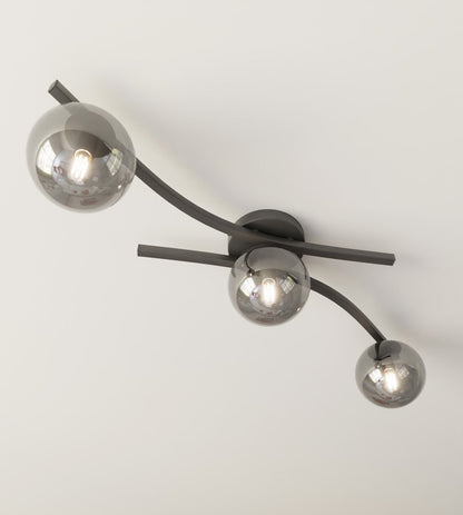 Opus 3 Light Semi Flush Black & Graphite