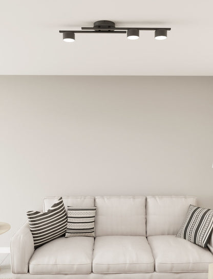 Fragment 3 Light Semi Flush Black