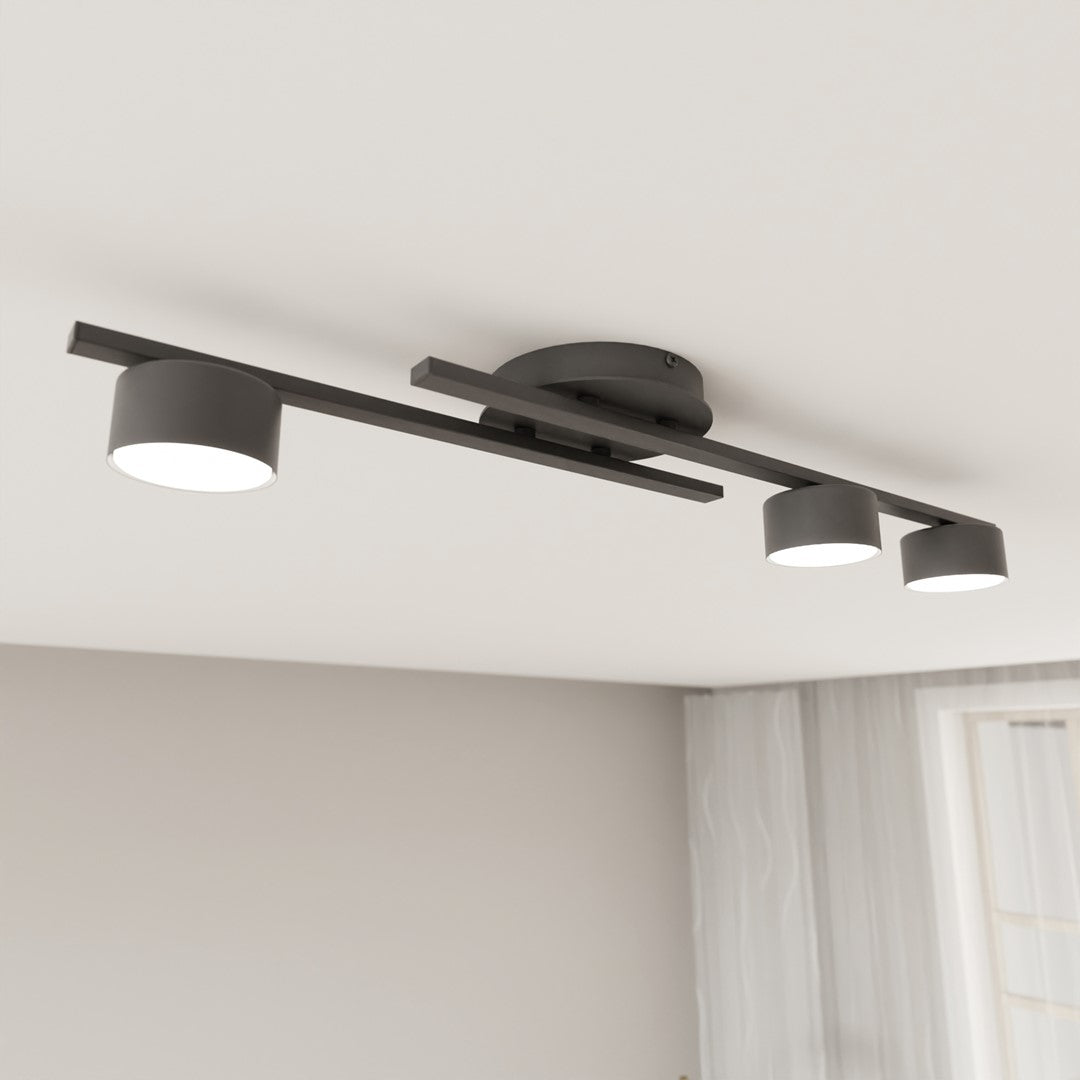 Fragment 3 Light Semi Flush Black