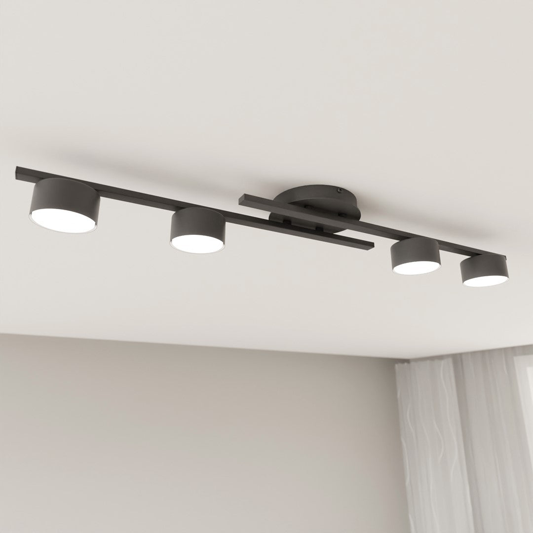 Fragment 4 Light Semi Flush Black