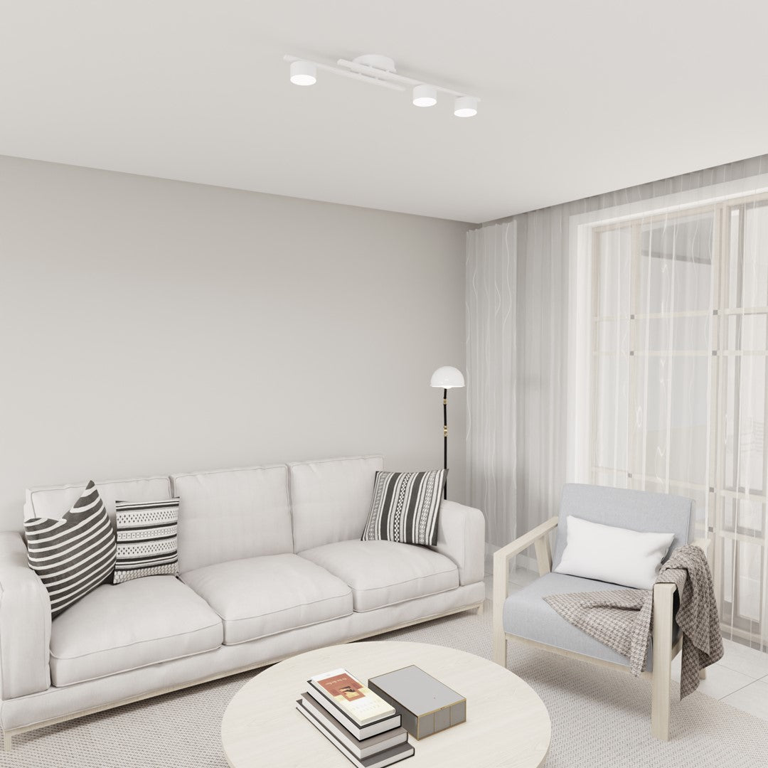 Fragment 3 Light Semi Flush White