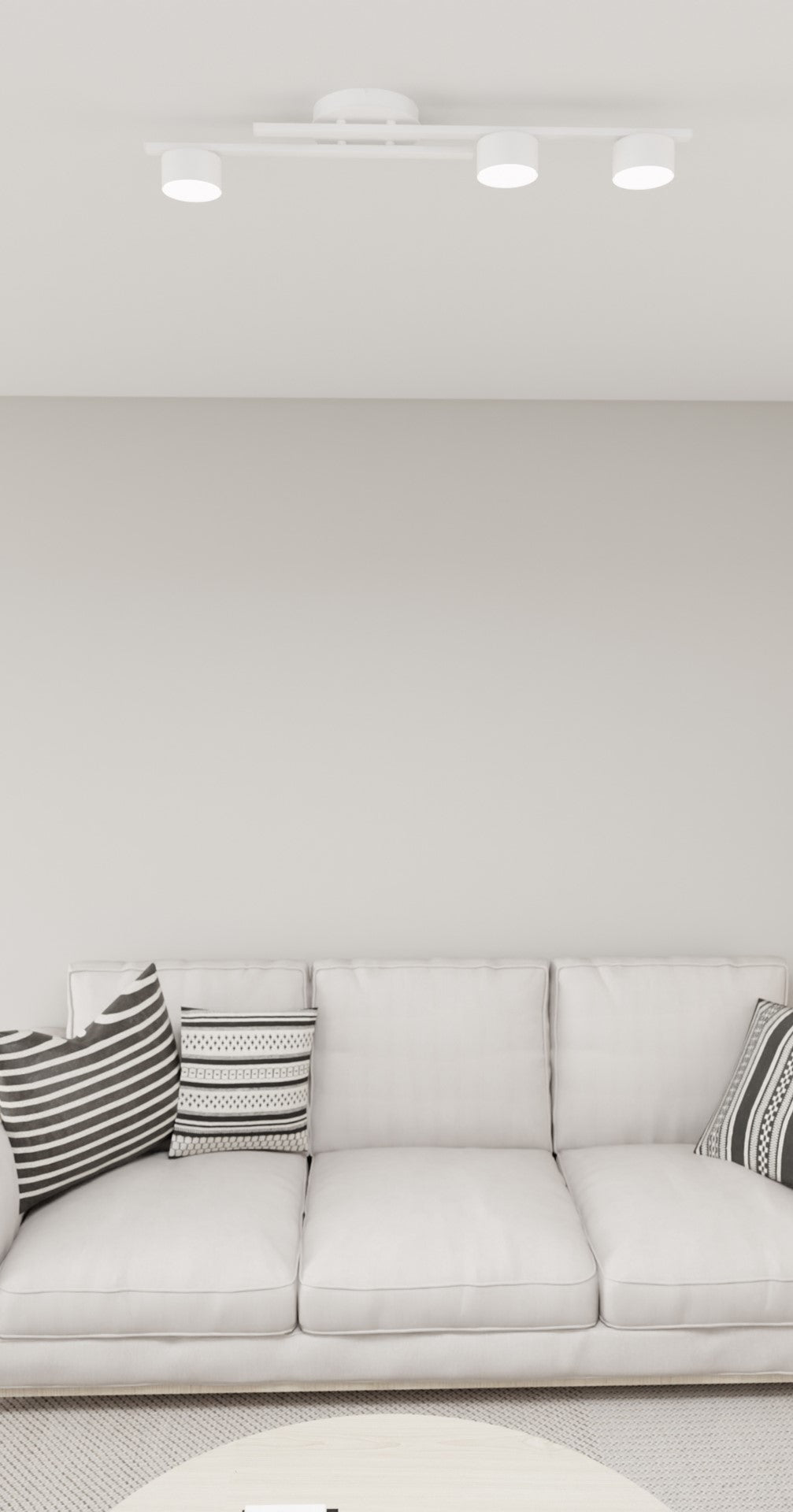 Fragment 3 Light Semi Flush White