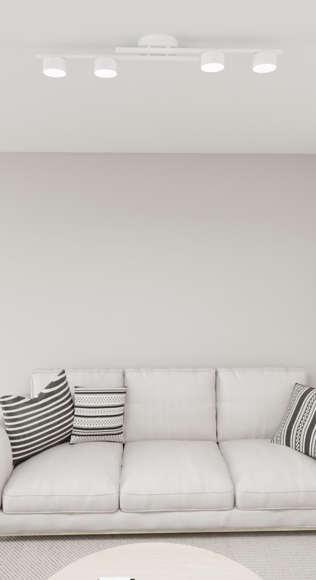 Fragment 4 Light Semi Flush White