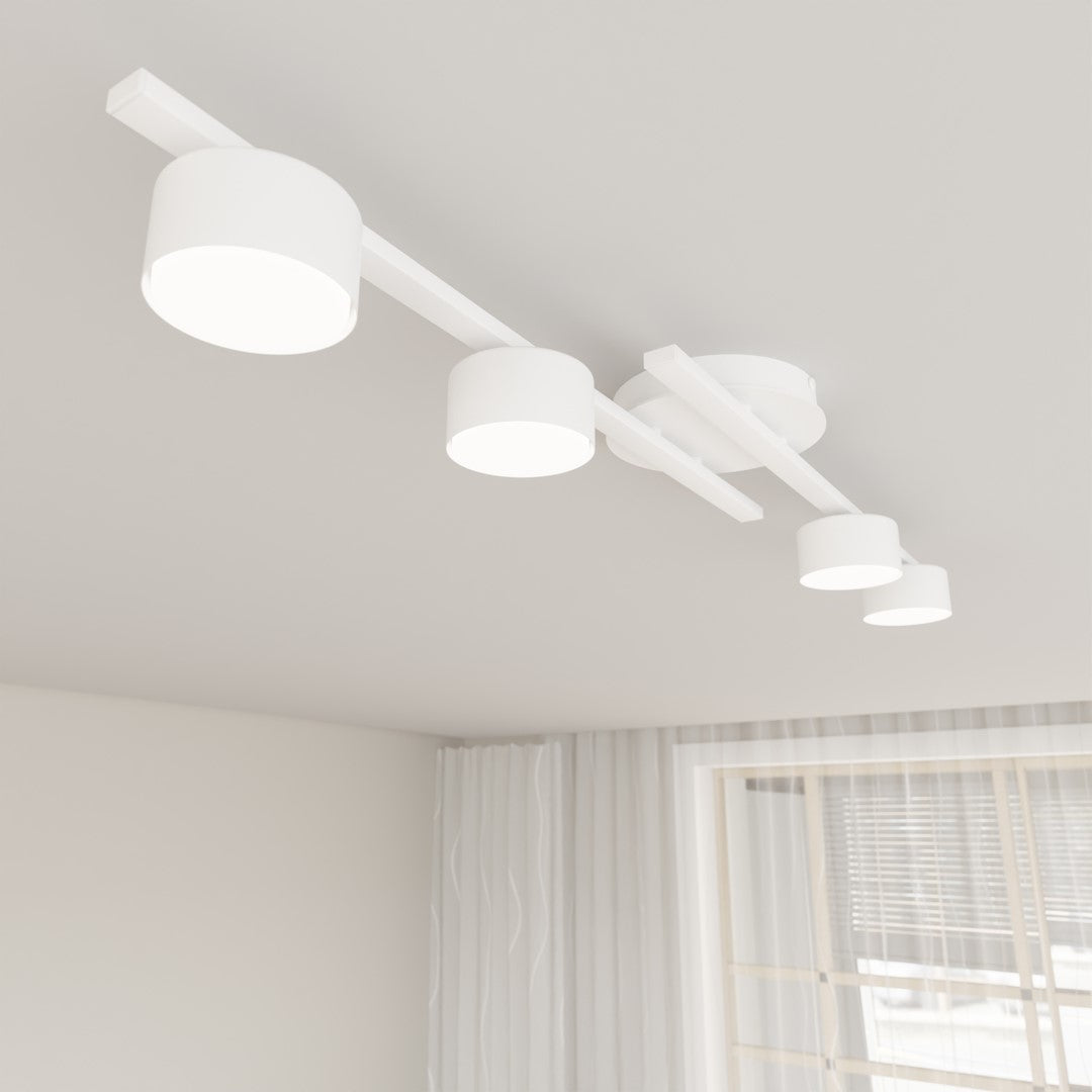 Fragment 4 Light Semi Flush White